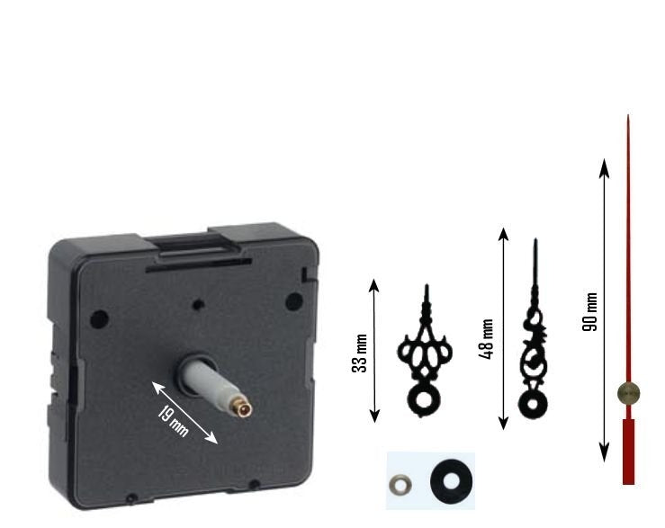 RELOJ C/L.19mm AG.NEGRAS CORTAS